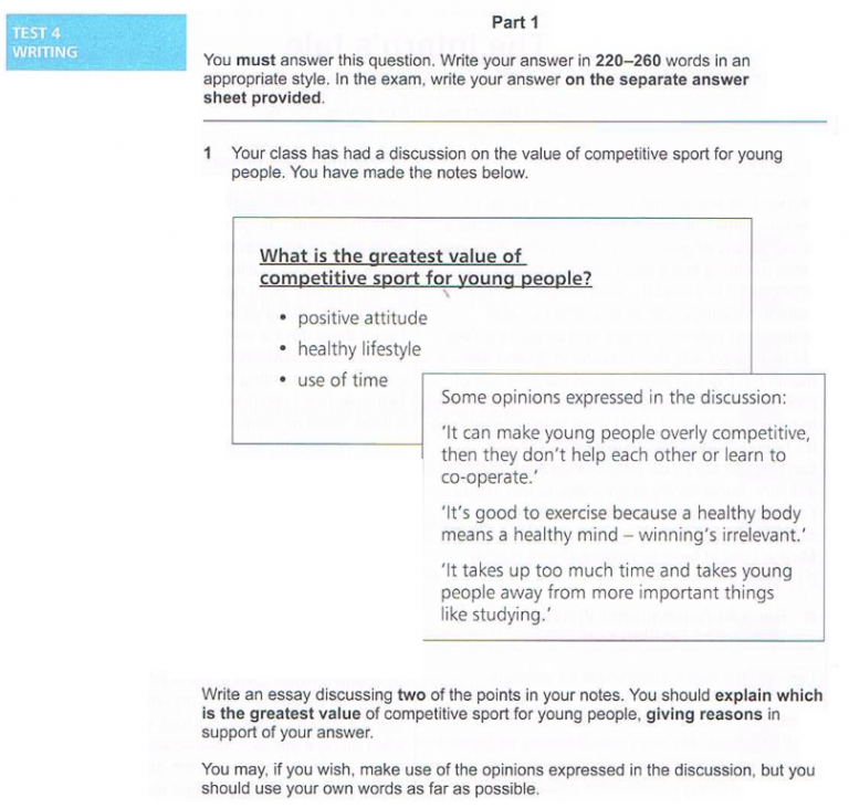 essay for cae examples