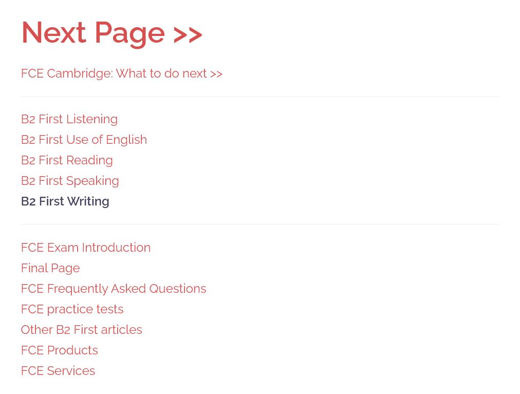b2 first writing page