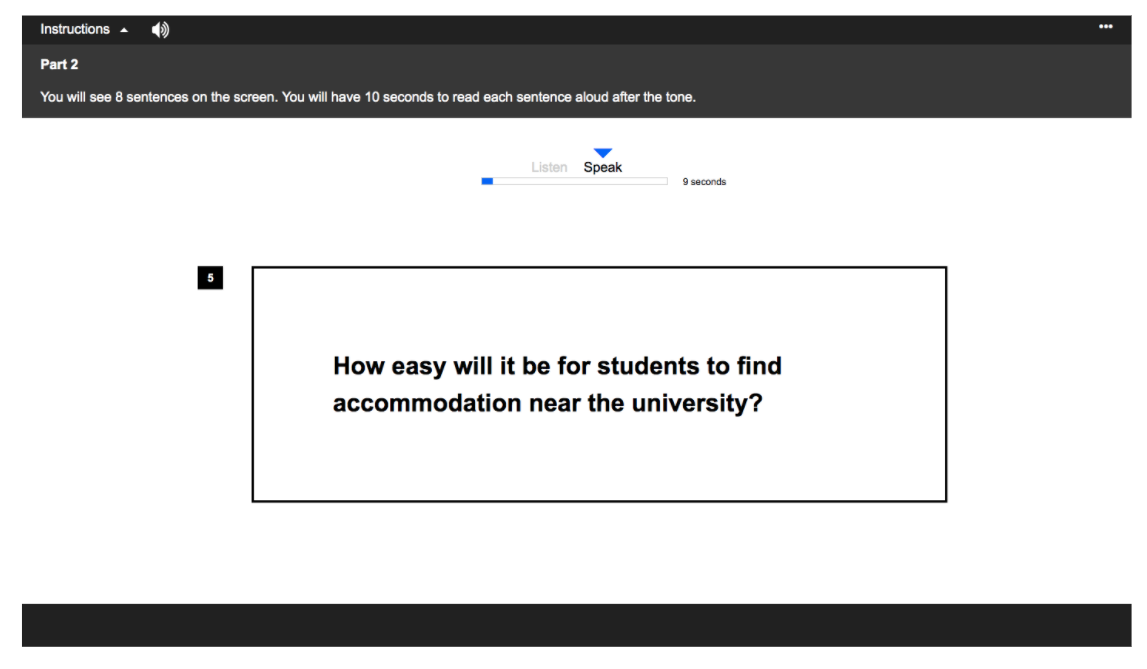 Linguaskill Reading Aloud Question