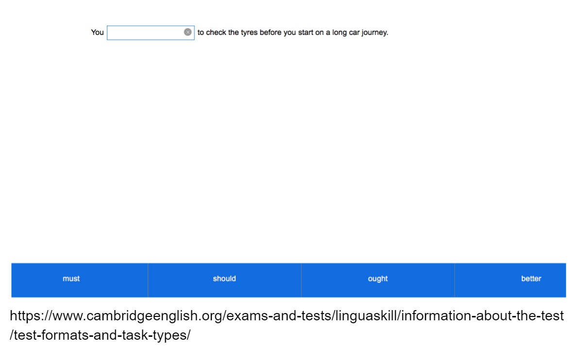 Linguaskill Reading Gapped Sentences