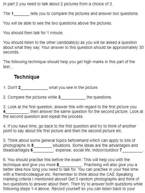 cae use of english part 3 questions based on cae speaking part 2