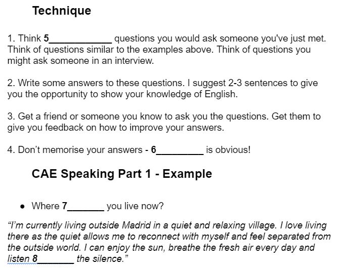 cae use of english part 2